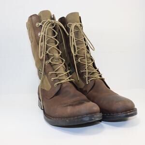 J. Shoes Brown Leather Field‎ Boots Lace-Up Restoration Project Men’s 8